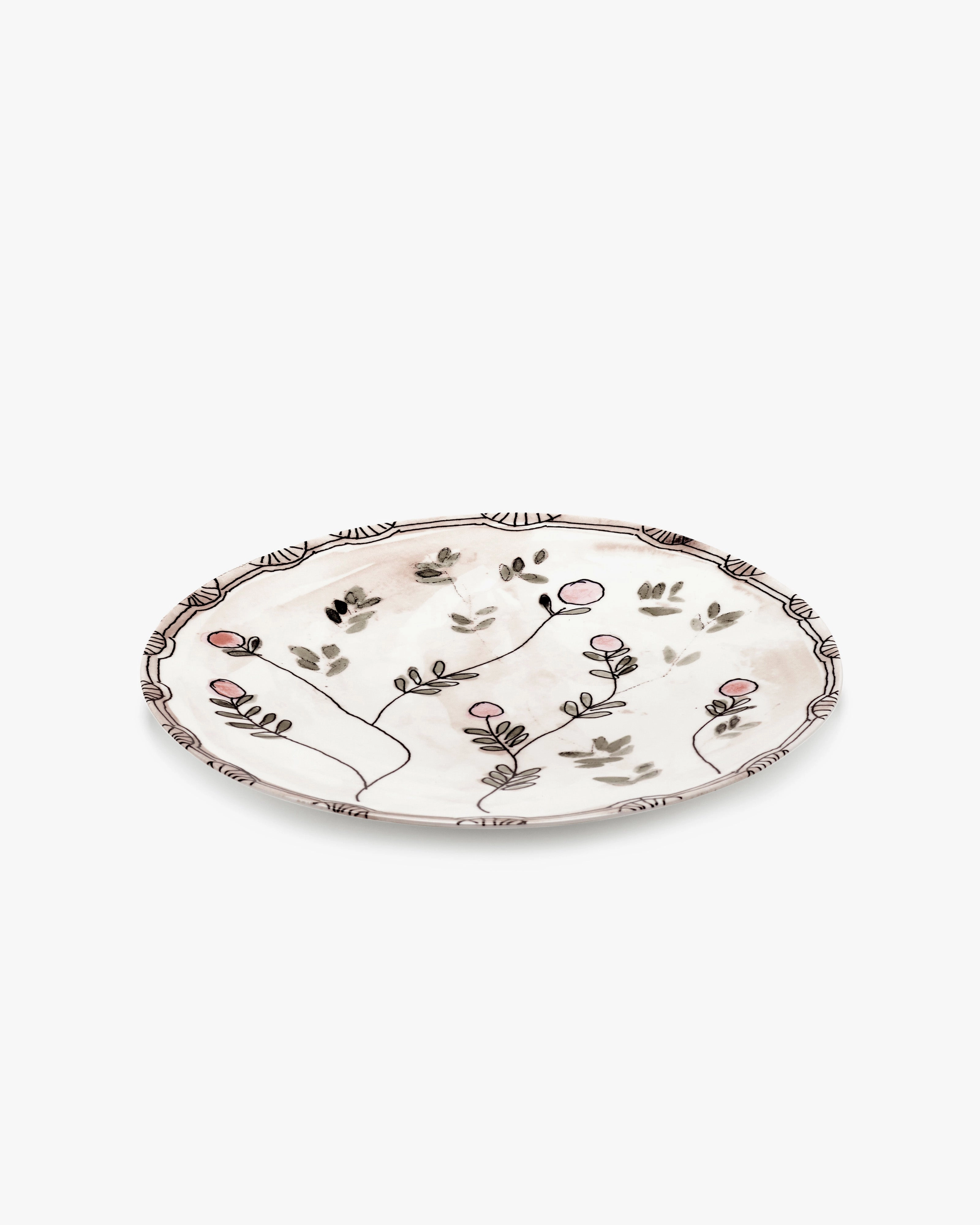 Serving plate L Mirtillo nude Midnight Flowers Dinnerware tableware outlet