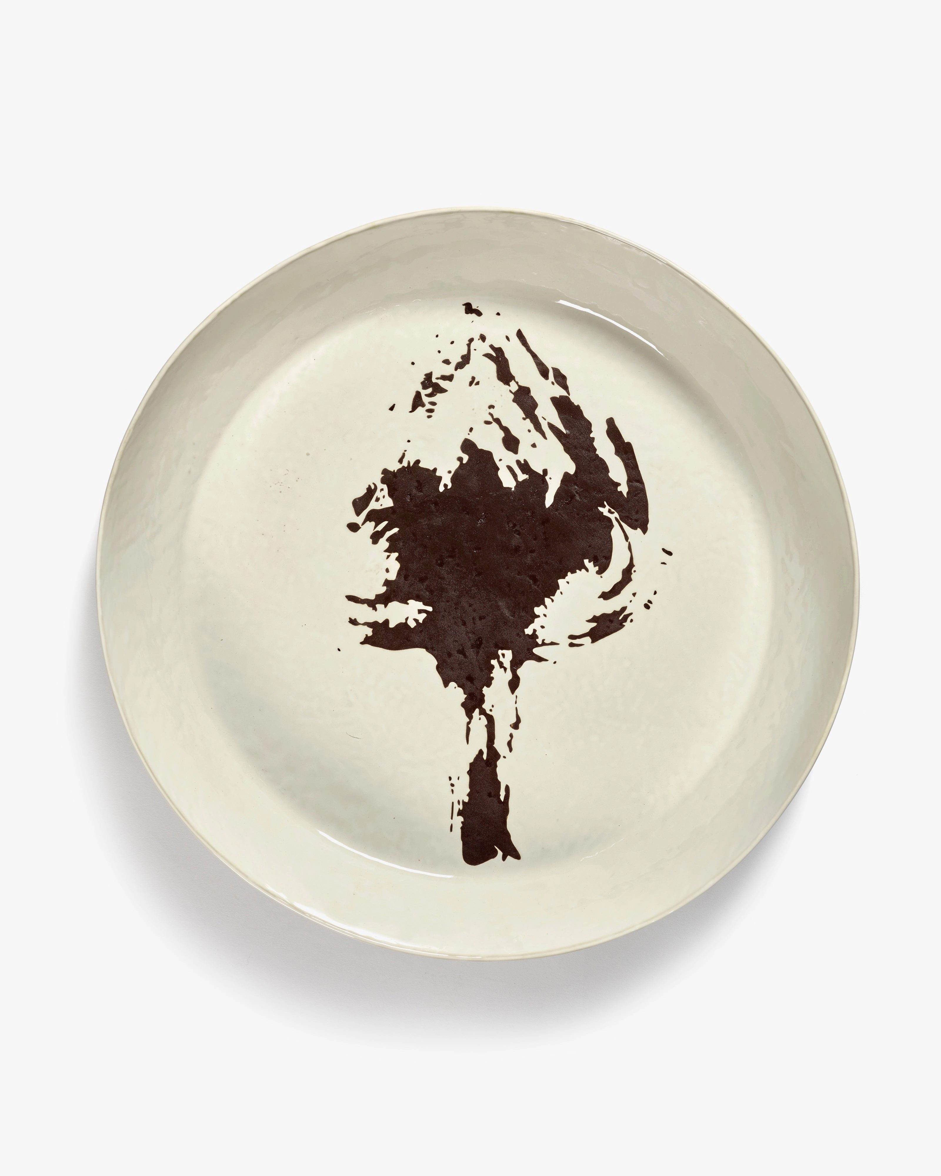 Serving plate L off-white - black artichoke Feast Dinnerware tableware outlet