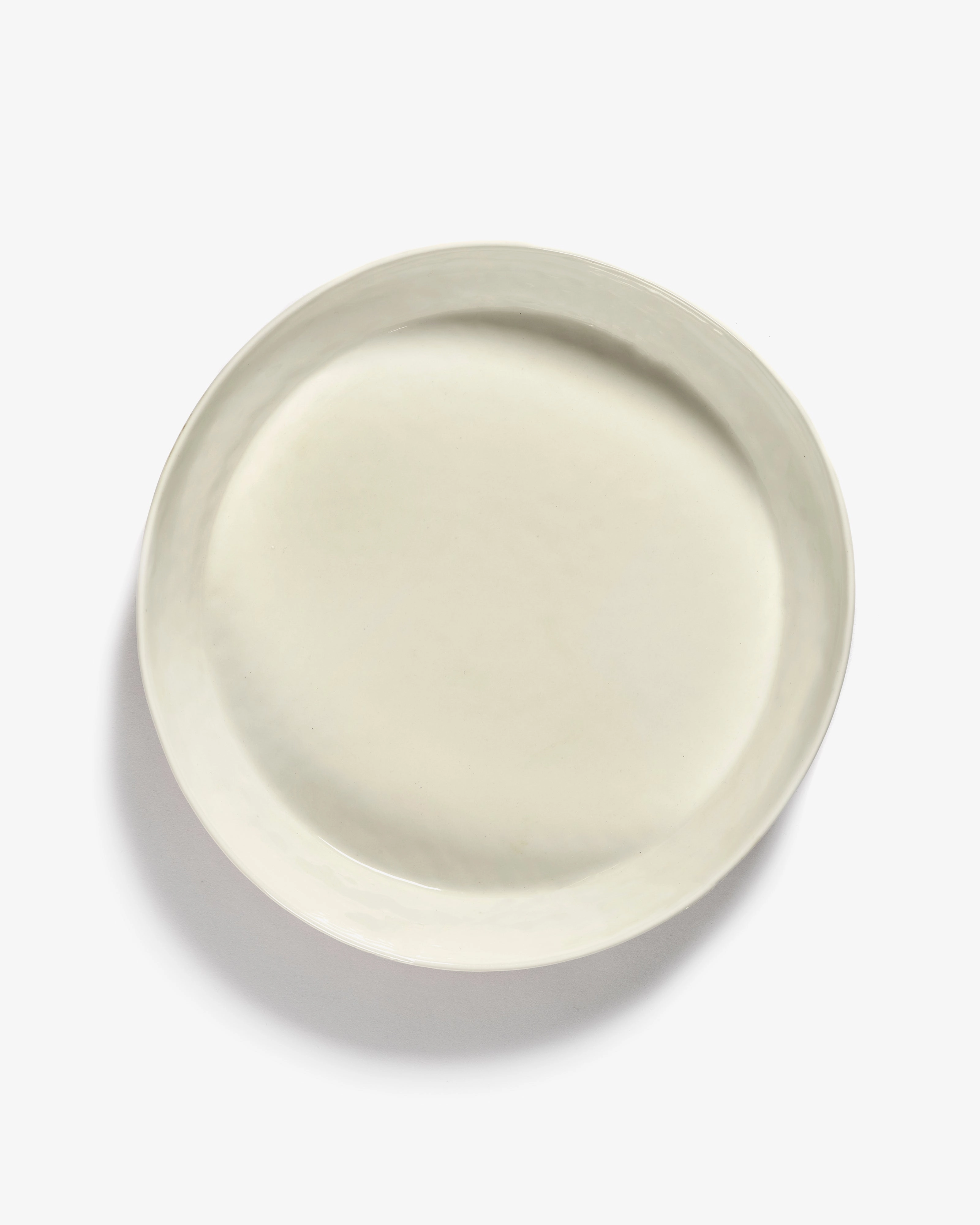 Serving plate M white - red stripes Feast