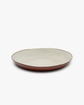 Serving plate misty gray/rust Terres de rves Dinnerware tableware outlet