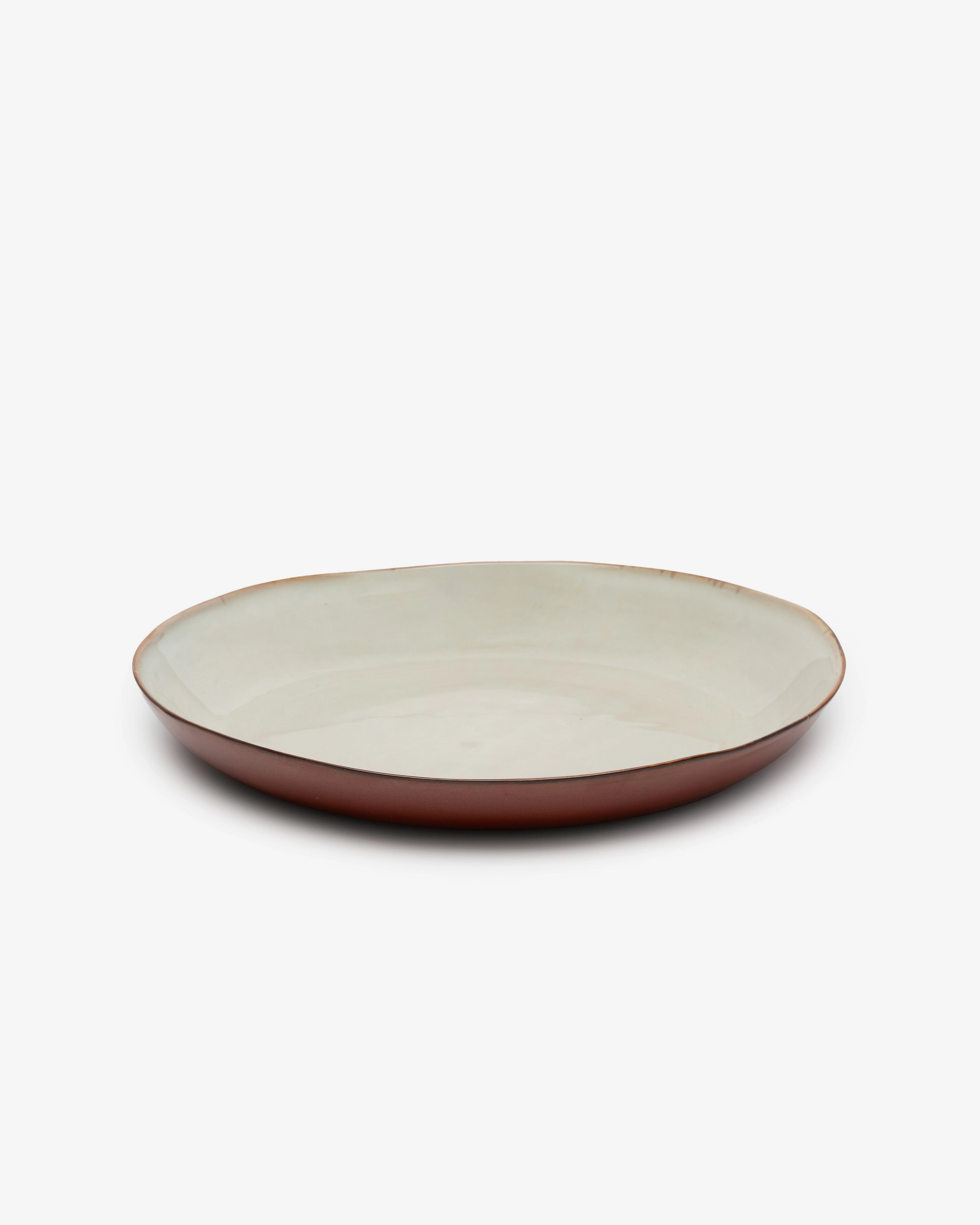 Serving plate misty gray/rust Terres de rves Dinnerware tableware outlet