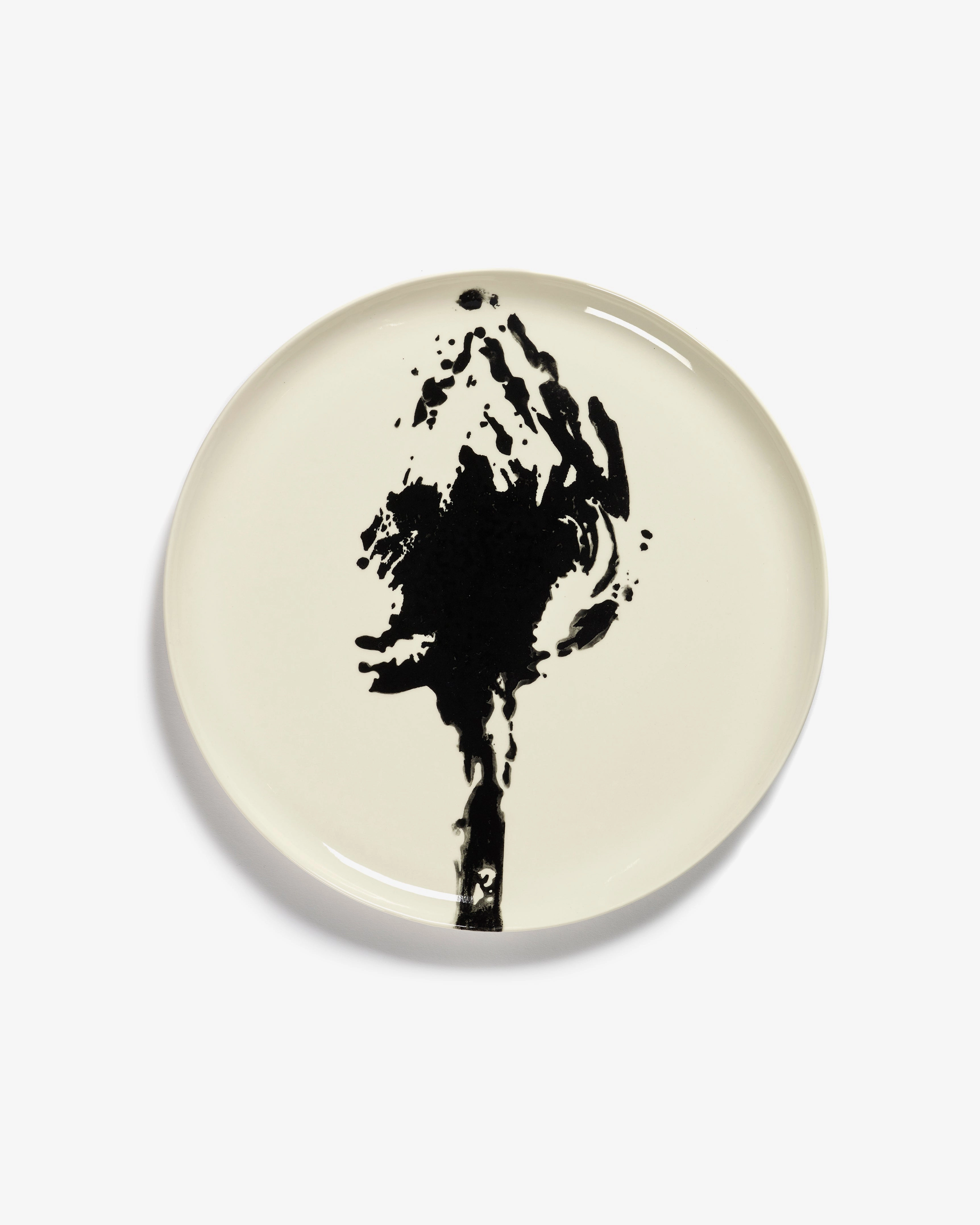 Serving plate off-white - black artichoke Feast Dinnerware tableware outlet