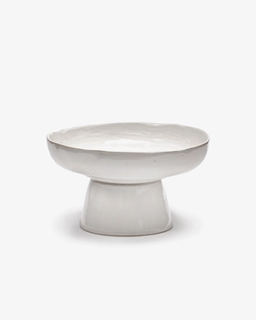 Serving plate on foot off-white La Mre Dinnerware tableware outlet