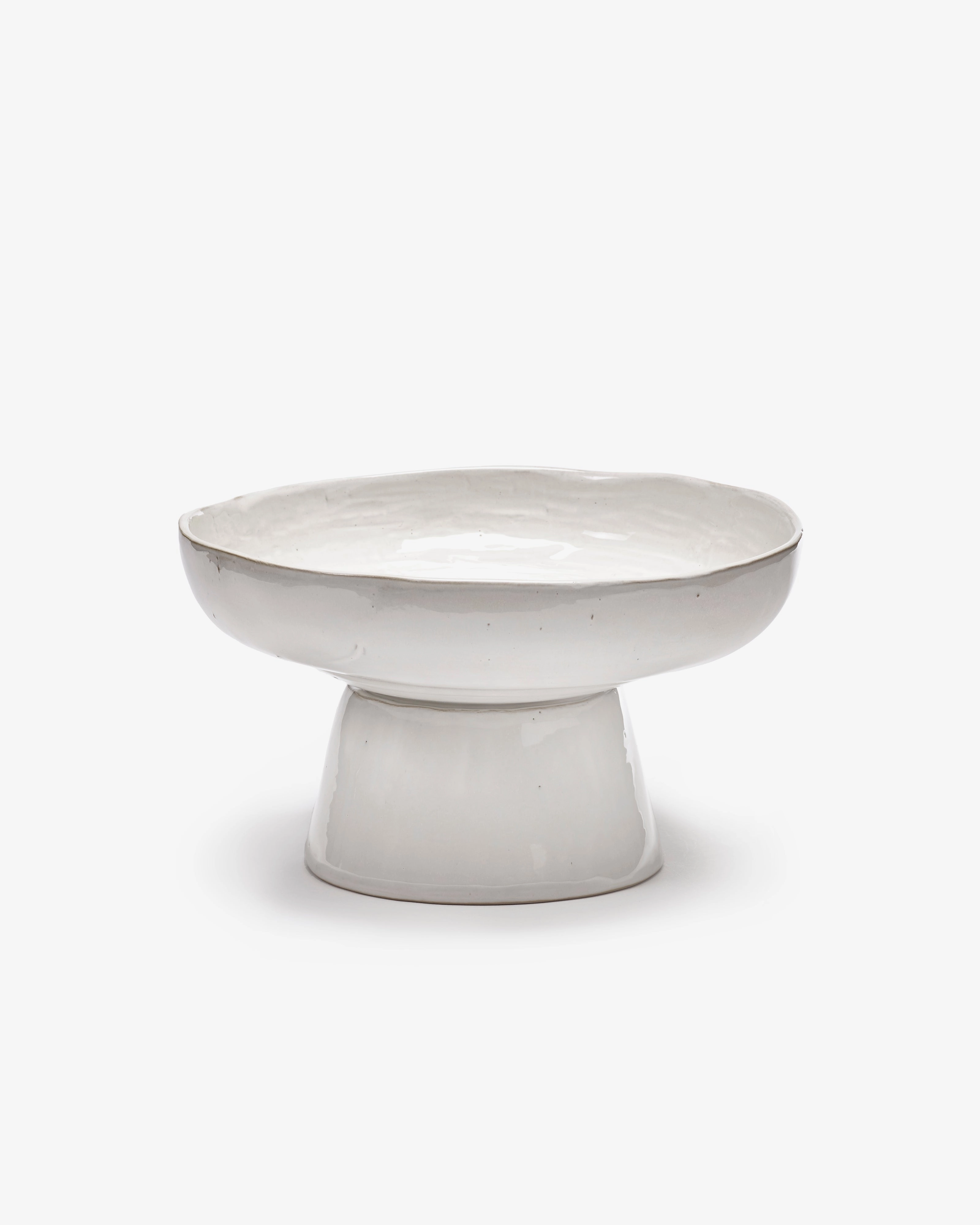 Serving plate on foot off-white La Mre Dinnerware tableware outlet