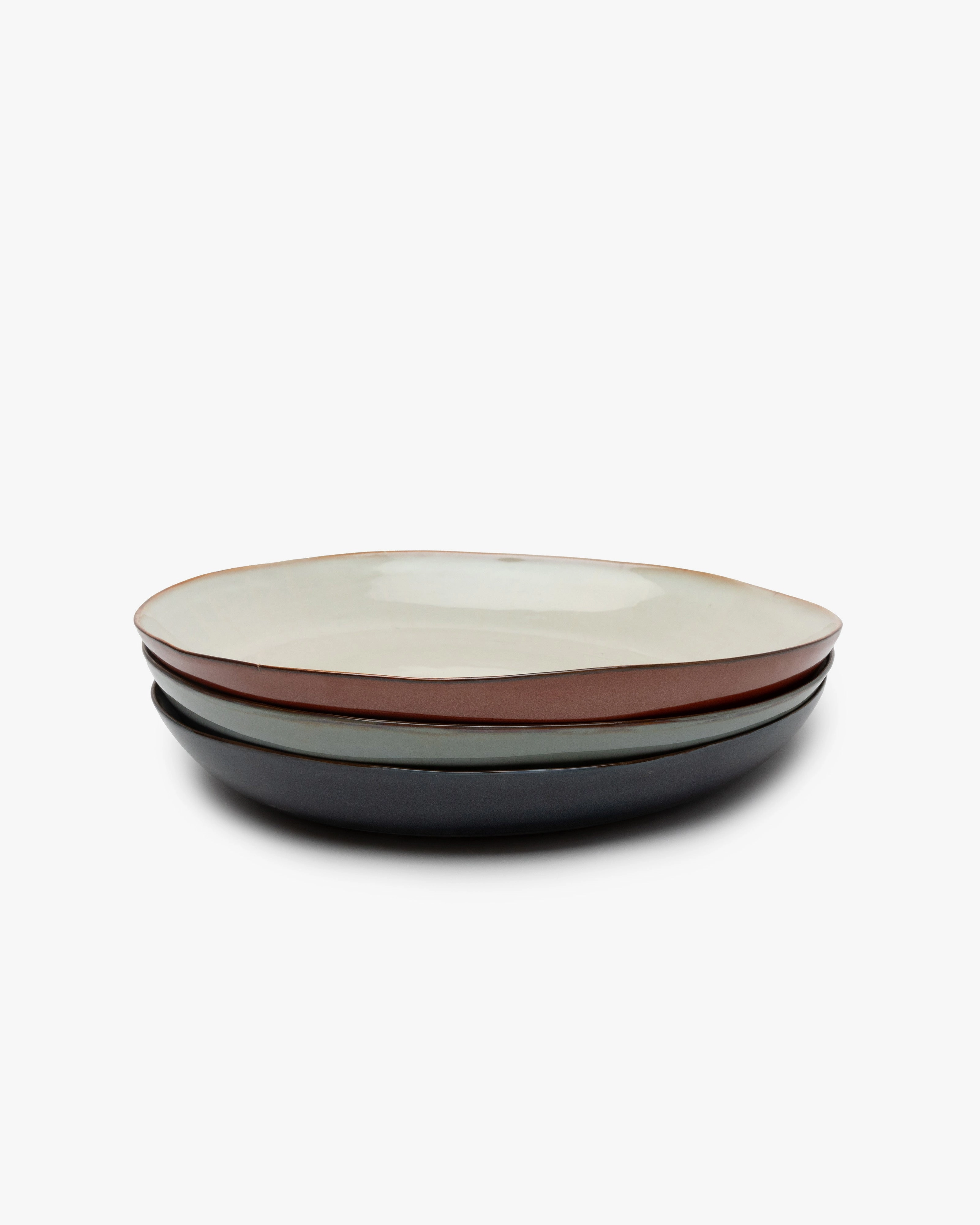 Serving plate smoky blue/dark blue Terres de rves