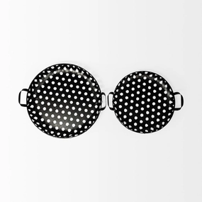 Set Of 2 Matte Black Metal With Interweaved Bottom Trays Cooking Tools & Accessories outlet tools