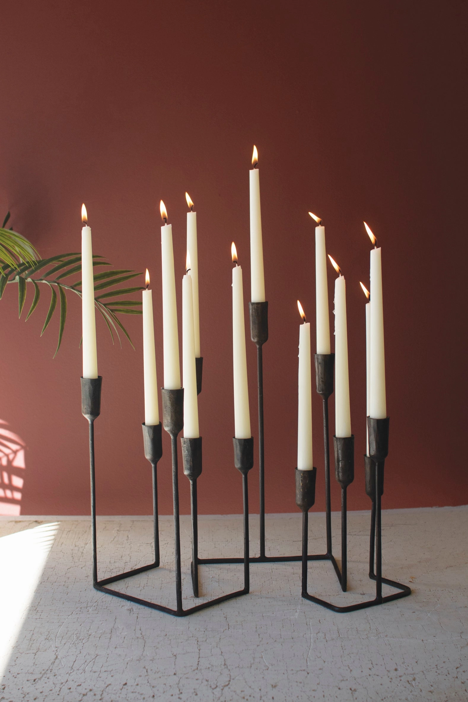 Set of 3 Twelve Taper Candelabras Candle Holders discount collection