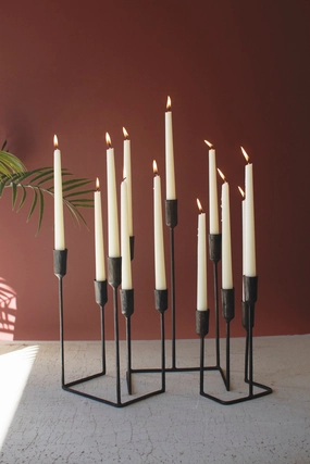 Set of 3 Twelve Taper Candelabras Candle Holders discount collection