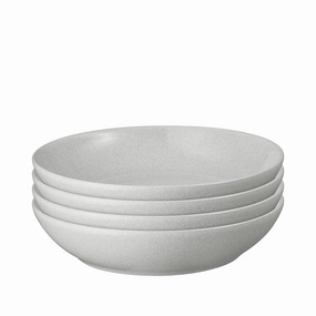 Set Of 4 Pasta Bowls D22cm, Dove Grey Serving Bowls Entertaining Set