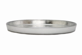 Set of 4 Silver Glitter Salad Plates with Raised Rim Serveware deals online