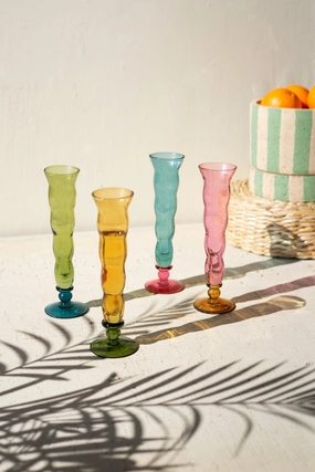 Set of 4 Trumpet Champagne Glasses Drinkware best price