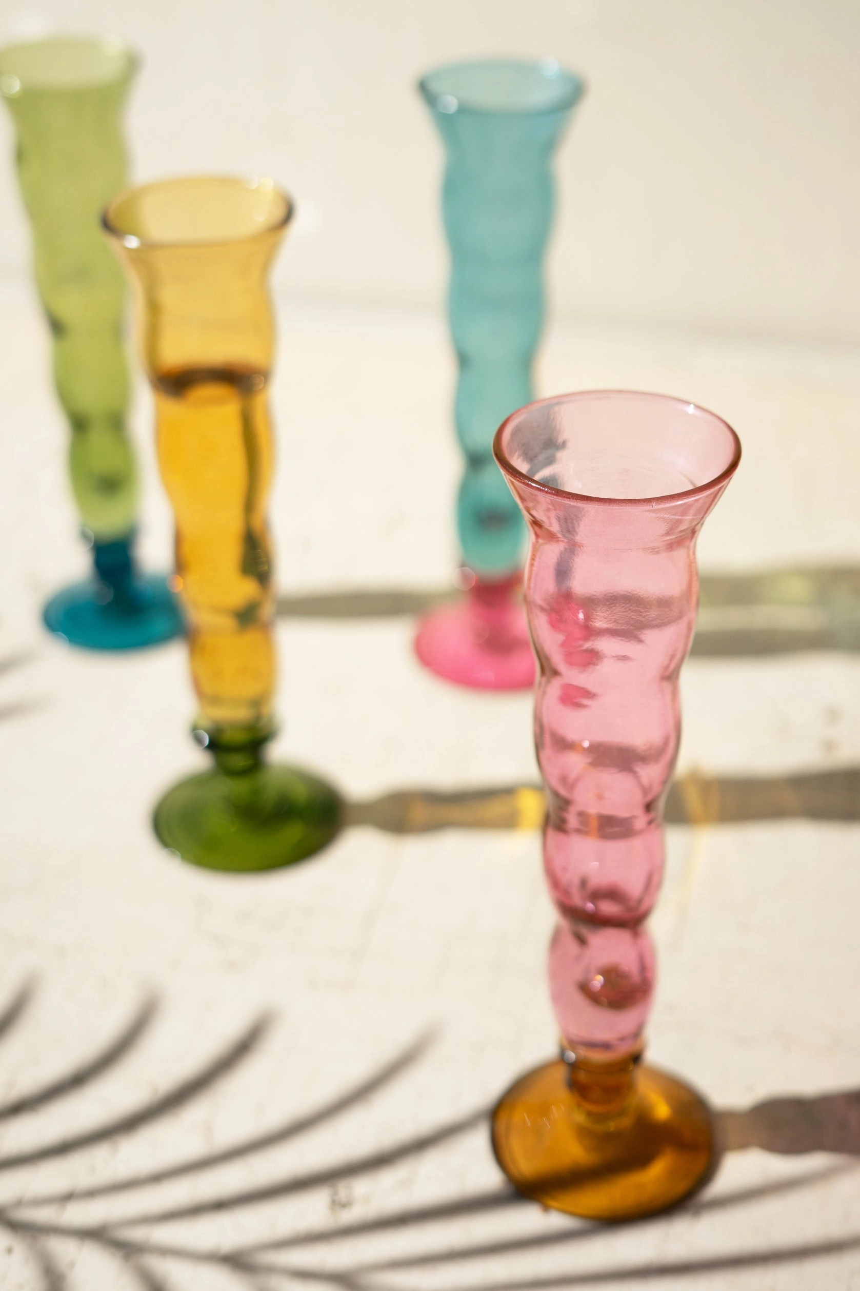 Set of 4 Trumpet Champagne Glasses