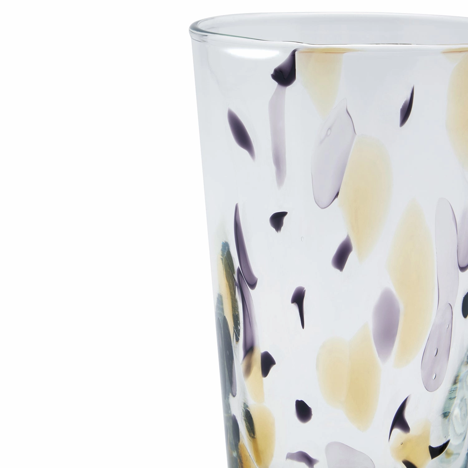 Seth Yelllow Mixed Dots Collection Highball Glasses Set/6