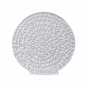 Shelley Taupe Embossed Disc Vase Round Cheap Vases for home