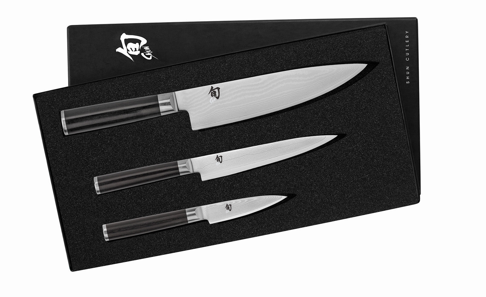 Shun Classic 3 Piece Starter Set, Chef's Knife, Paring Knife, Utility Knife