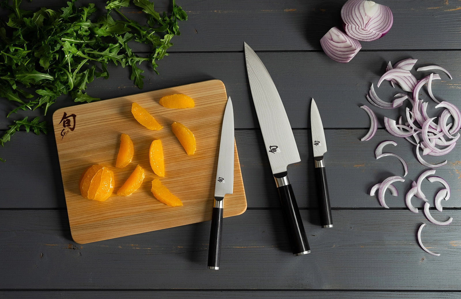 Shun Classic 3 Piece Starter Set, Chef's Knife, Paring Knife, Utility Knife