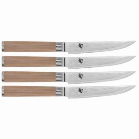 Shun Classic Blonde 4 Pc Steak Knife Set Cutlery knife sets deals