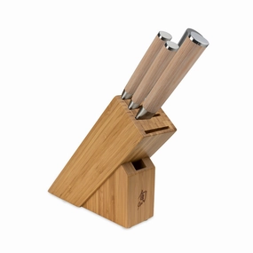 Shun Classic Blonde 5 Piece Starter Knife Block Set Cutlery knife sets deals