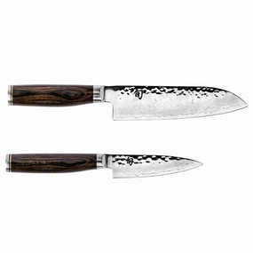 Shun Premier 2 Piece 7" Santoku & 4" Paring Knife Set Cutlery knife sets deals