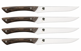 Shun Shima Natural 4 Piece Steak Knife Set Cutlery knife sets deals