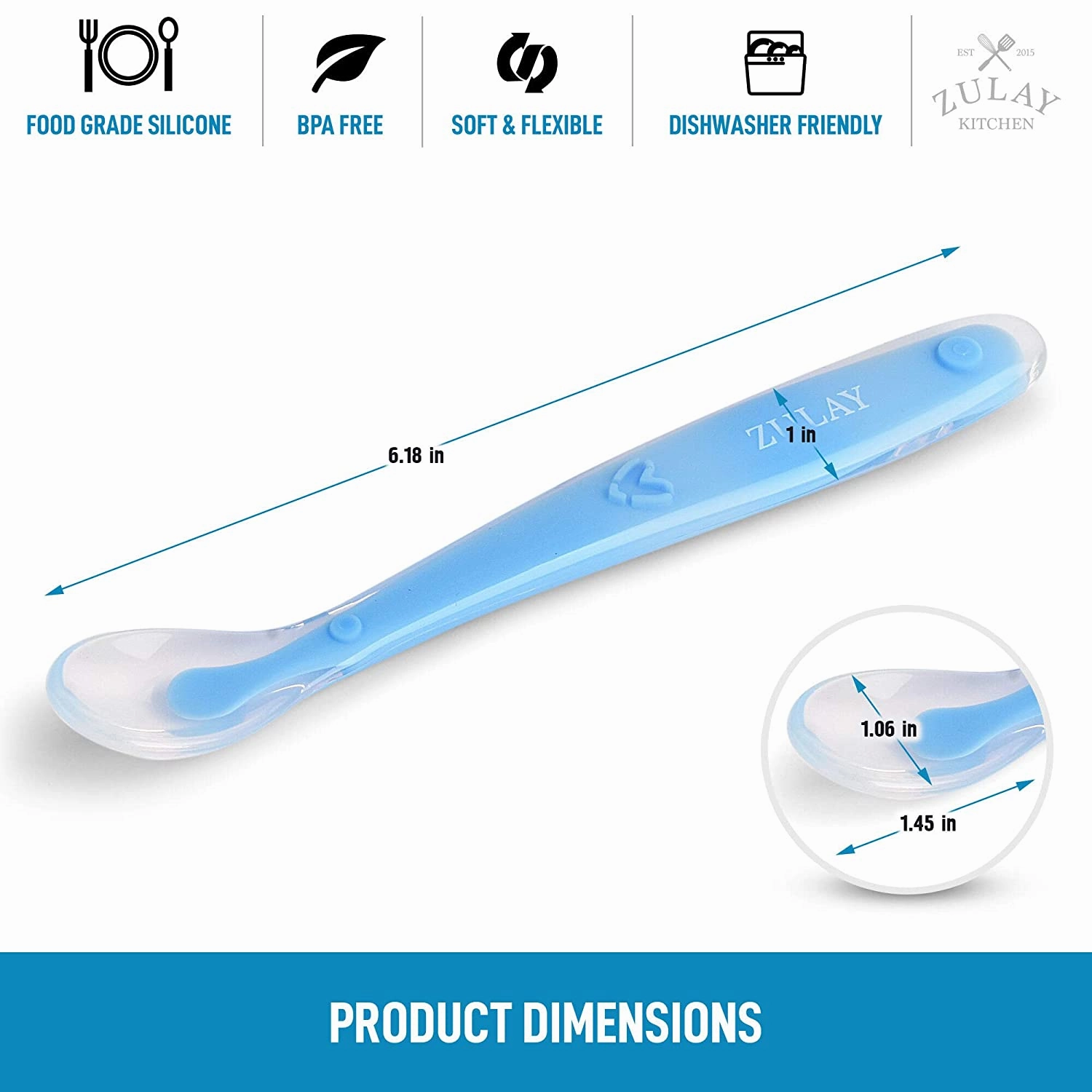 Silicone Baby Spoon (6 Pack)