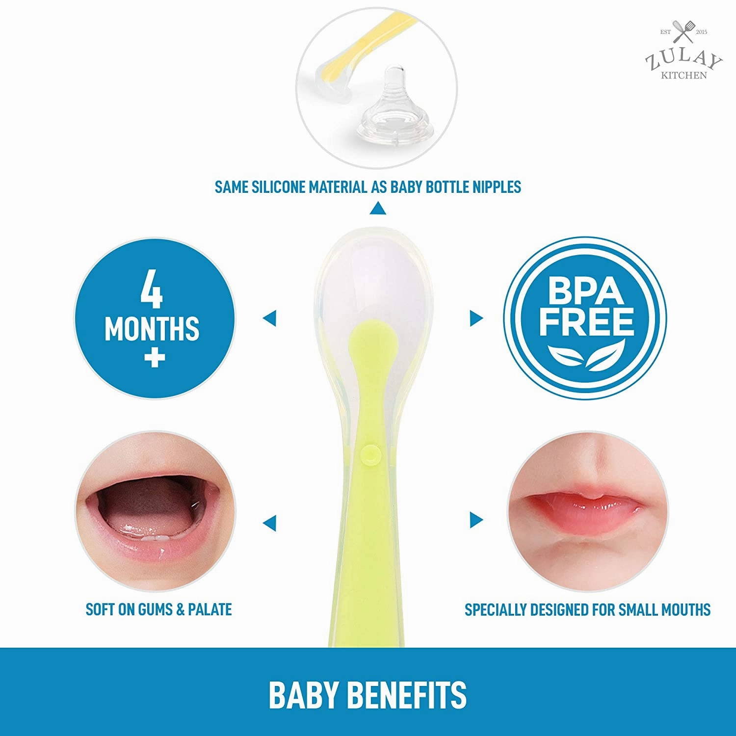 Silicone Baby Spoon (6 Pack)