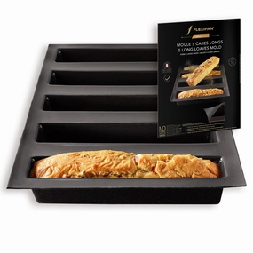 Silpat Flexipan 5 Long Loaves Premium Silicone Baking Pan Bakeware online promo