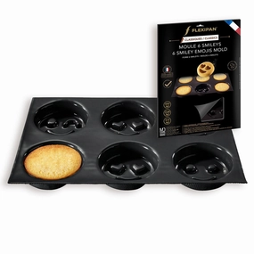 Silpat Flexipan 6 Smiley Emojis Premium Silicone Baking Pan Bakeware online promo