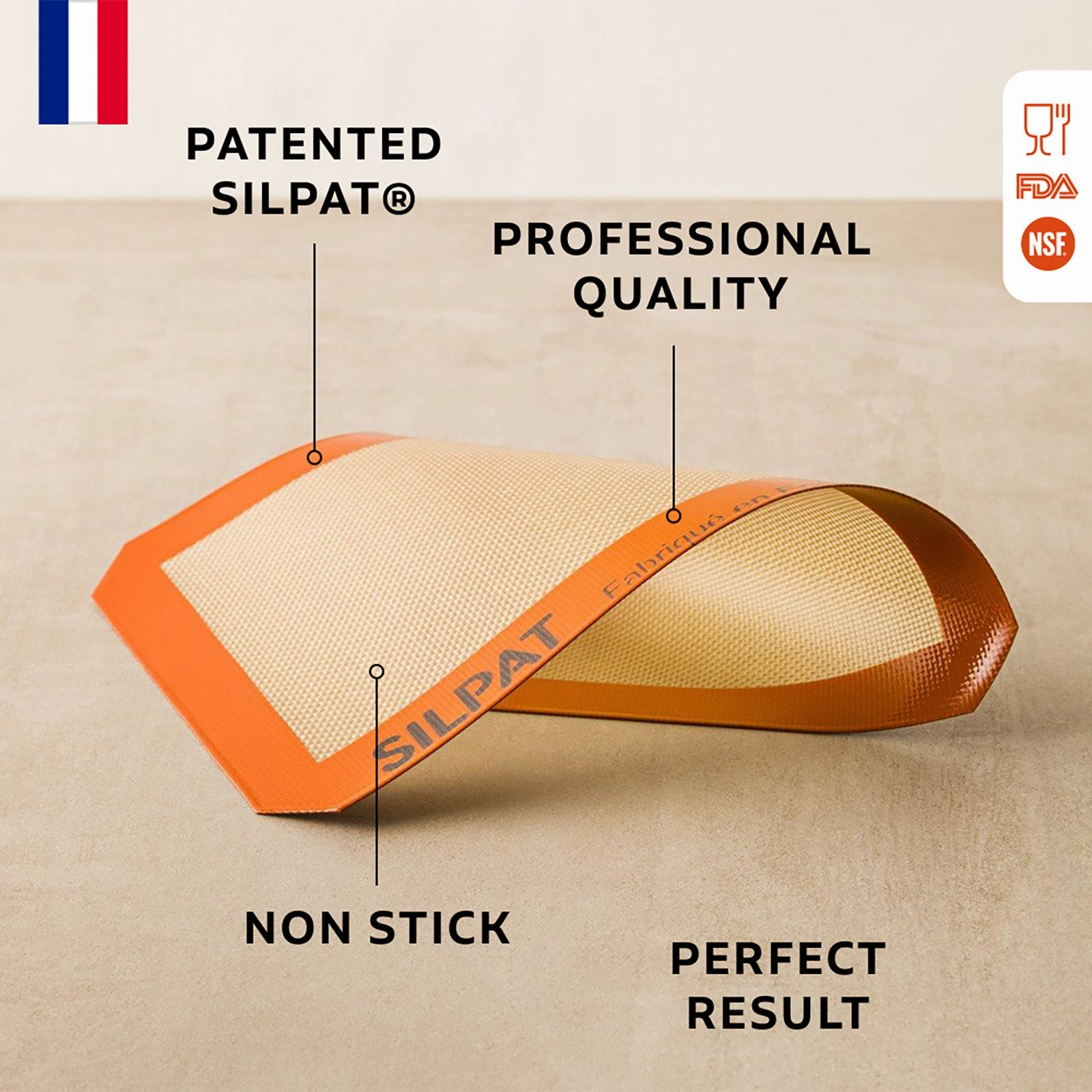 Silpat Premium Non-Stick Silicone Jelly Roll Baking Mat, 8-1/2 x 13-1/2