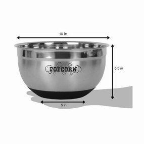 Sleek Stainless Steel Popcorn Serving Bowl Cooking Tools & Accessories outlet tools