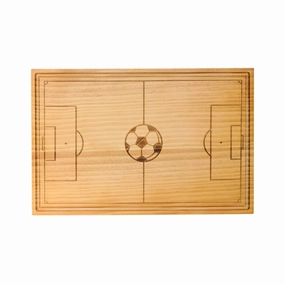 Soccer Field Wood Board - 18" X 12" In Brown Serveware deals online