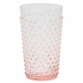 Sofia Pink Hand Blown Glass Highball Glasses Set/6 Drinkware best price