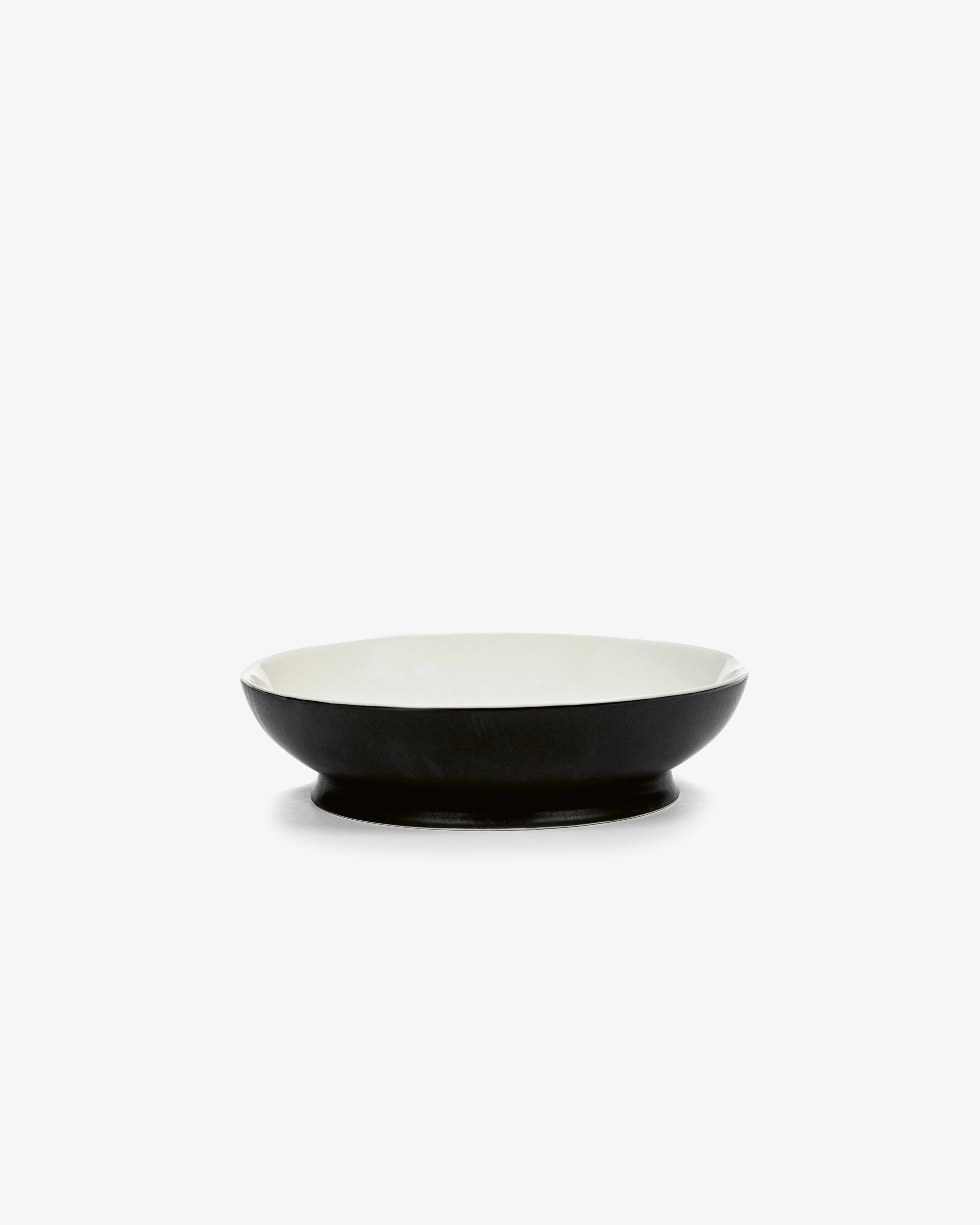 Soup bowl black/off-white Ra Dinnerware tableware outlet