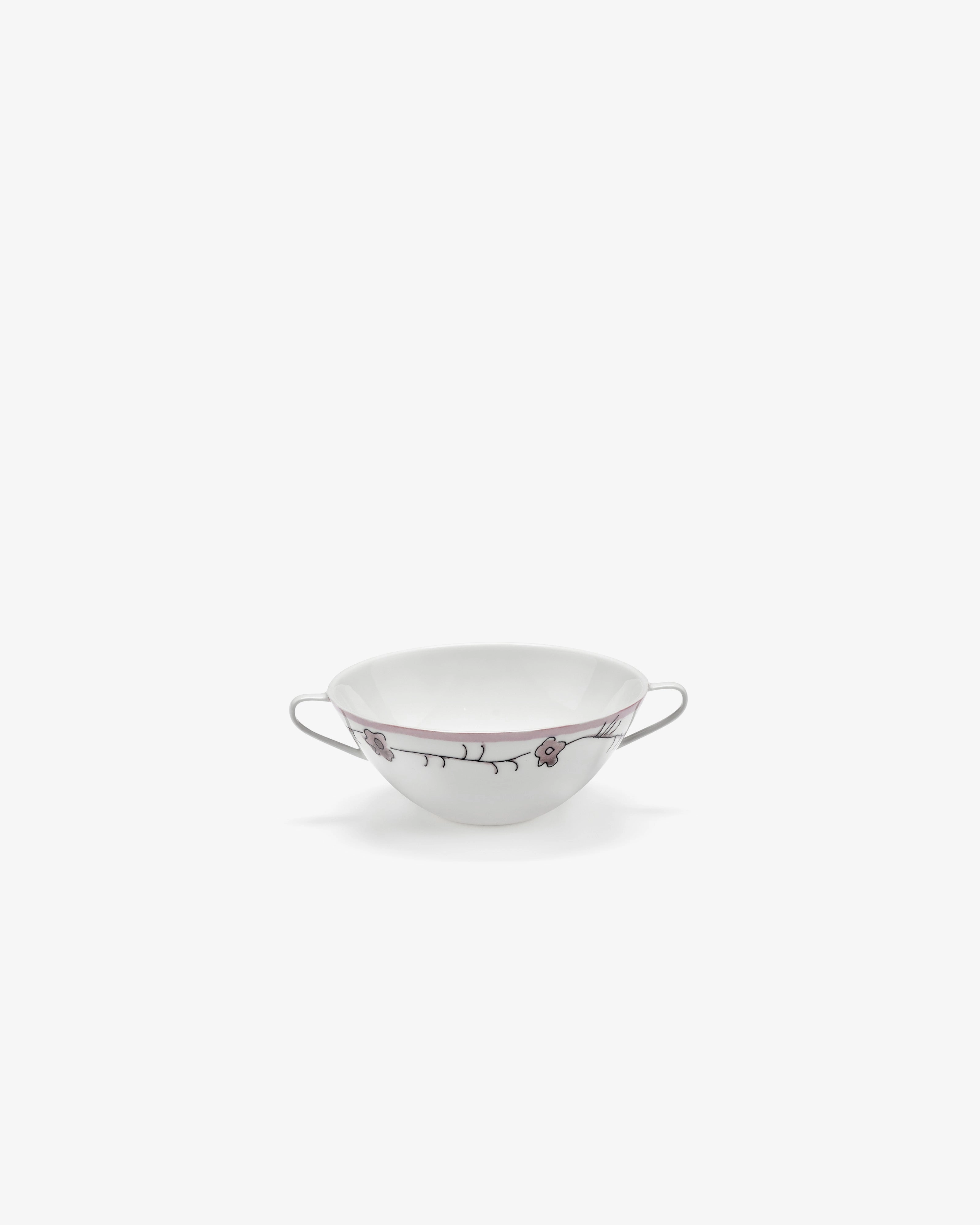 Soup bowl Dark viola Midnight Flowers Dinnerware tableware outlet