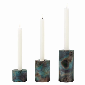 Spencer Burnt Silver Candle Holders Set/3 Candle Holders discount collection