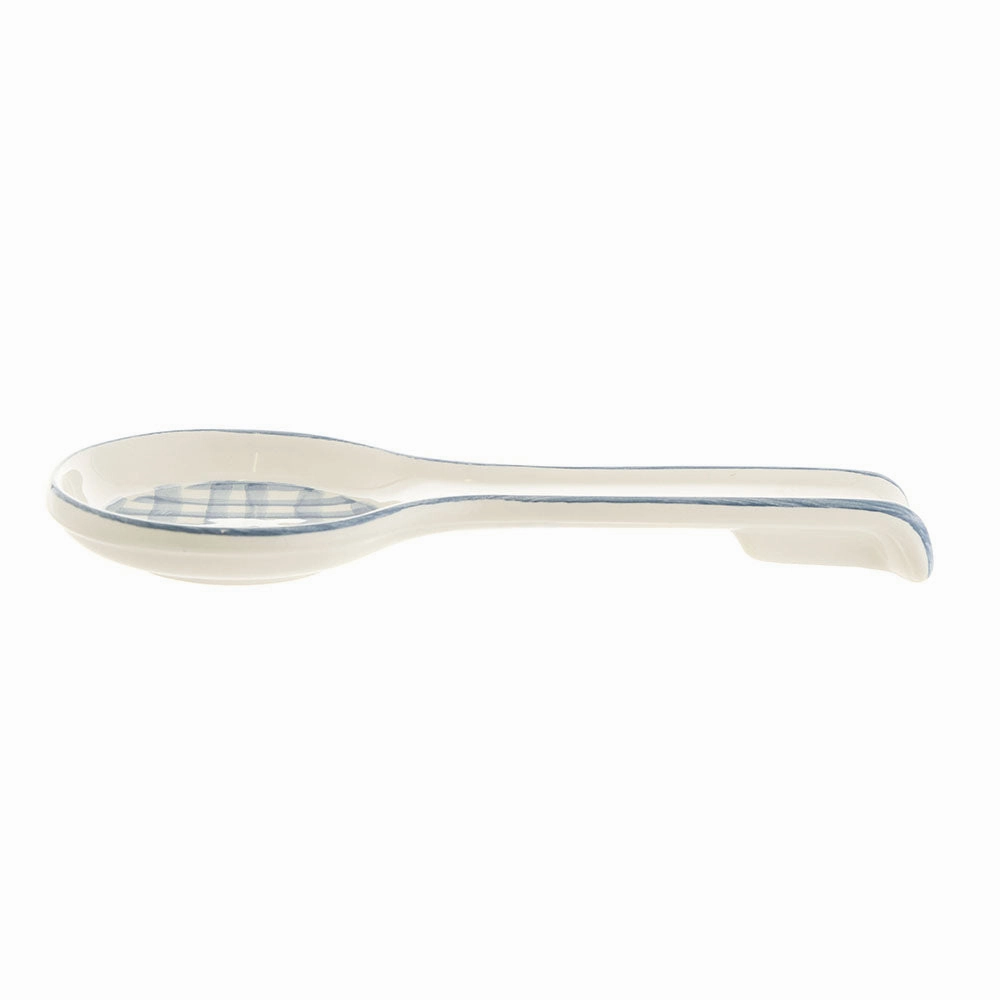 SPOONREST Ceramic Gingham 28cm