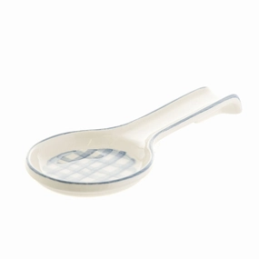 SPOONREST Ceramic Gingham 28cm Serveware clearance shop