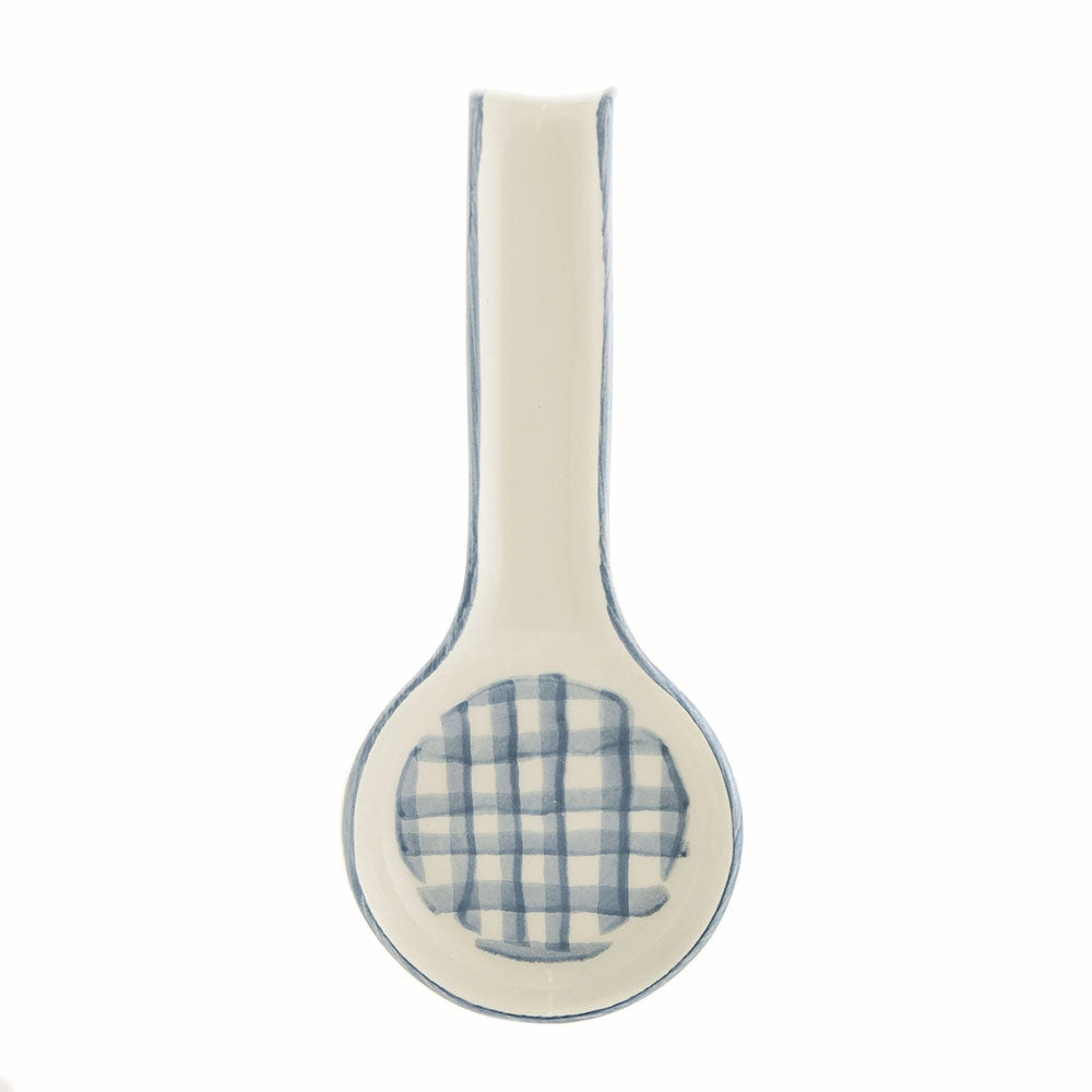 SPOONREST Ceramic Gingham 28cm