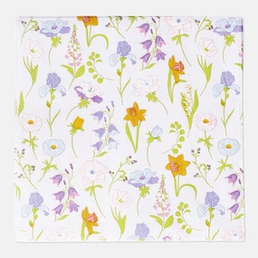 Spring themed floral napkins - 16 pcs Kitchen Tableware at affordable prices