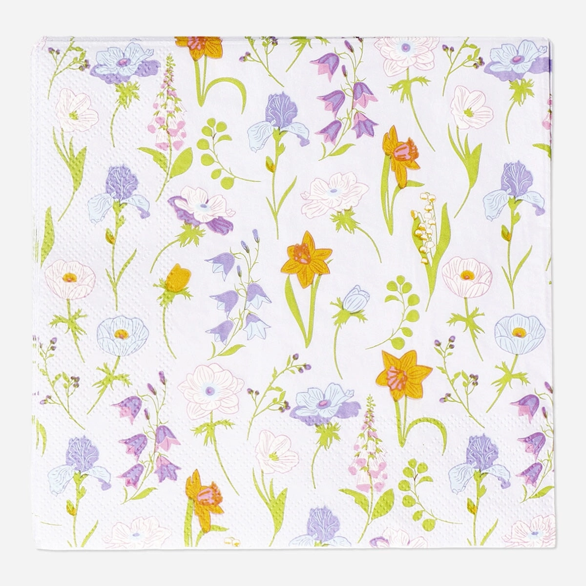 Spring themed floral napkins - 16 pcs Kitchen Tableware at affordable prices