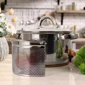 Stainless Steel 4-Quart Dutch Oven with 3-Section Dividers and Lid Cookware hot cookware outlet