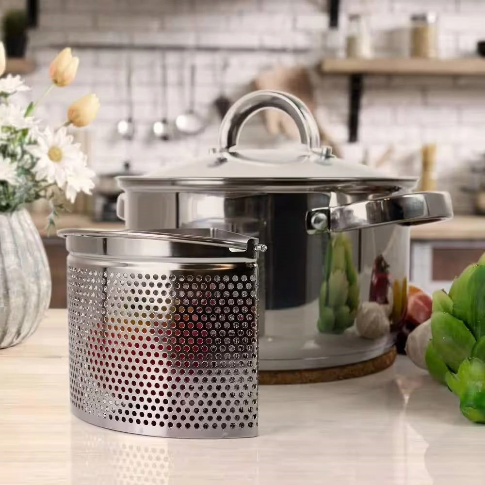 Stainless Steel 4-Quart Dutch Oven with 3-Section Dividers and Lid Cookware hot cookware outlet