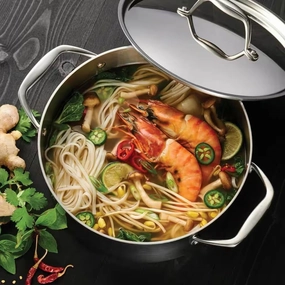 Stainless Steel Tri-Ply Clad 5-Quart Dutch Oven with Lid Cookware hot cookware outlet