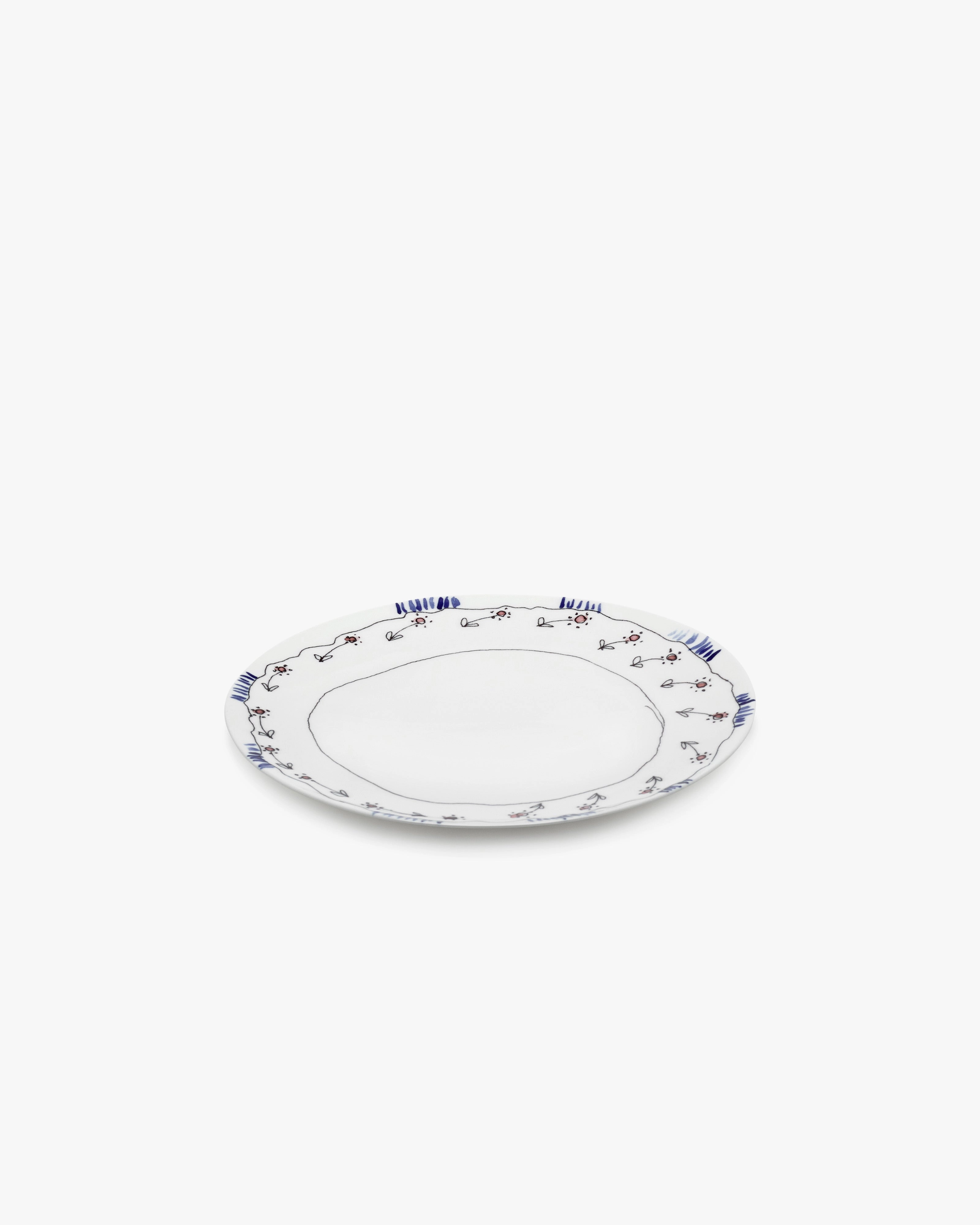 Starter plate Anemone milk Midnight Flowers Dinnerware tableware outlet