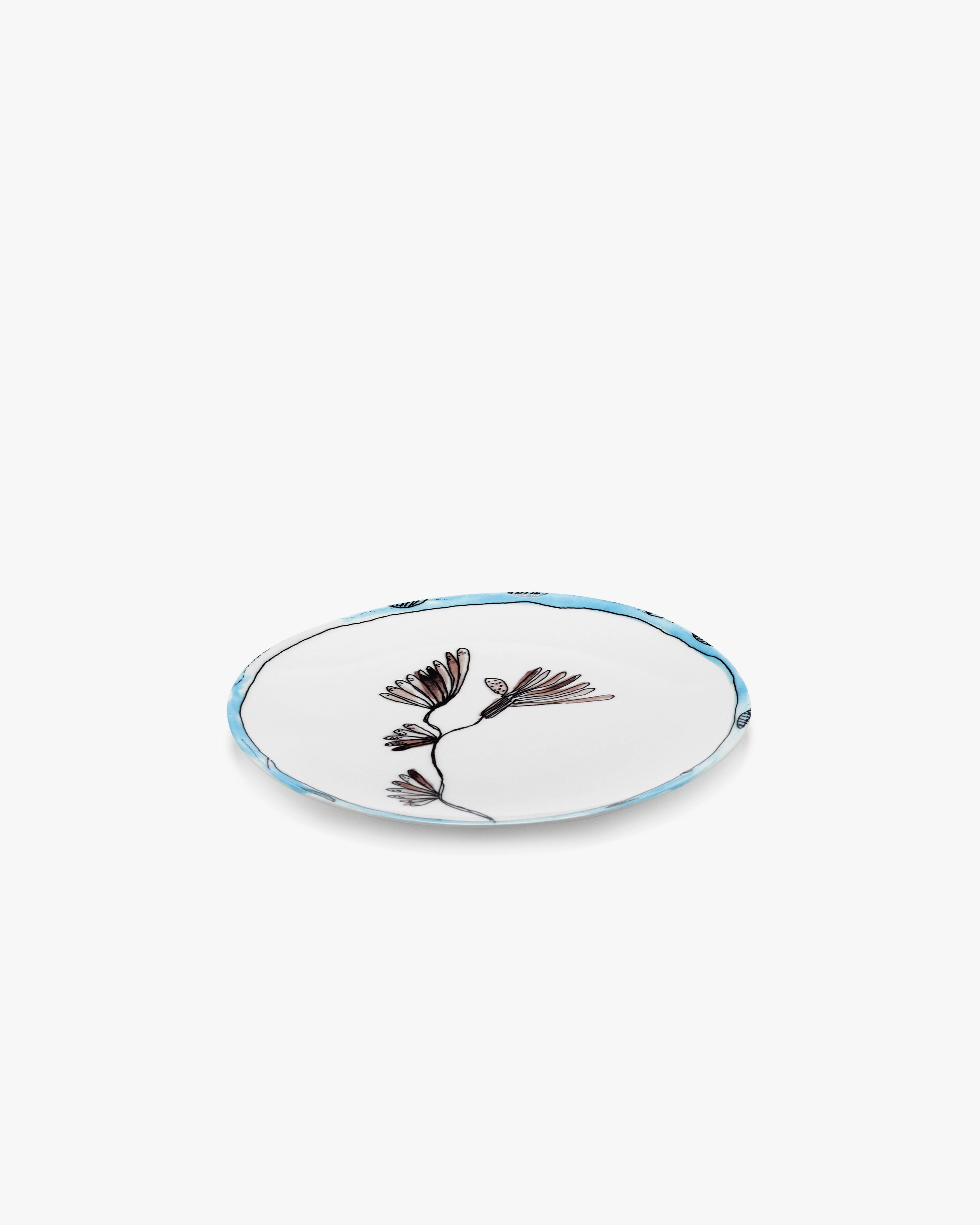 Starter plate Camelia aubergine Midnight Flowers Dinnerware tableware outlet