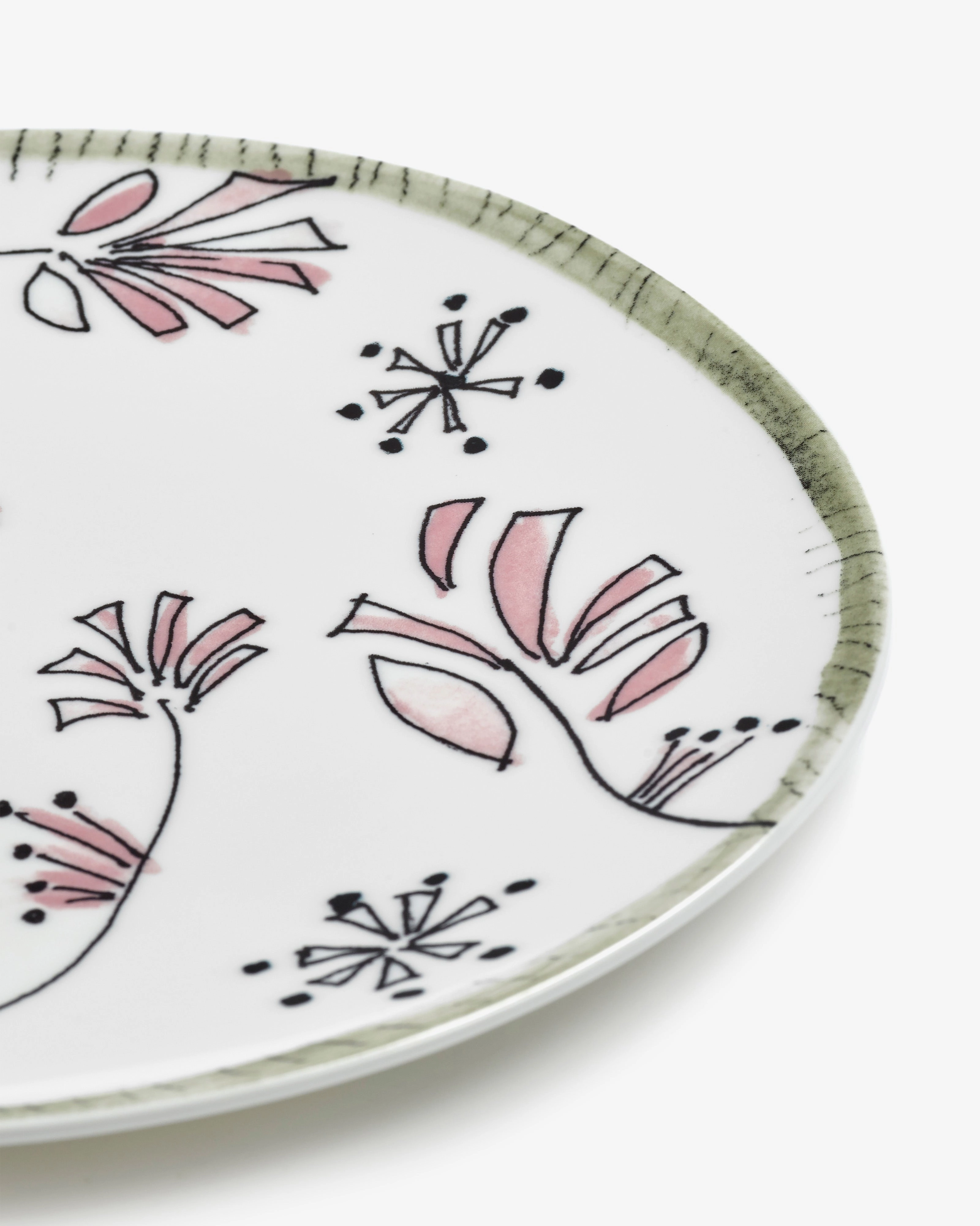 Starter plate Fiore rosa Midnight Flowers