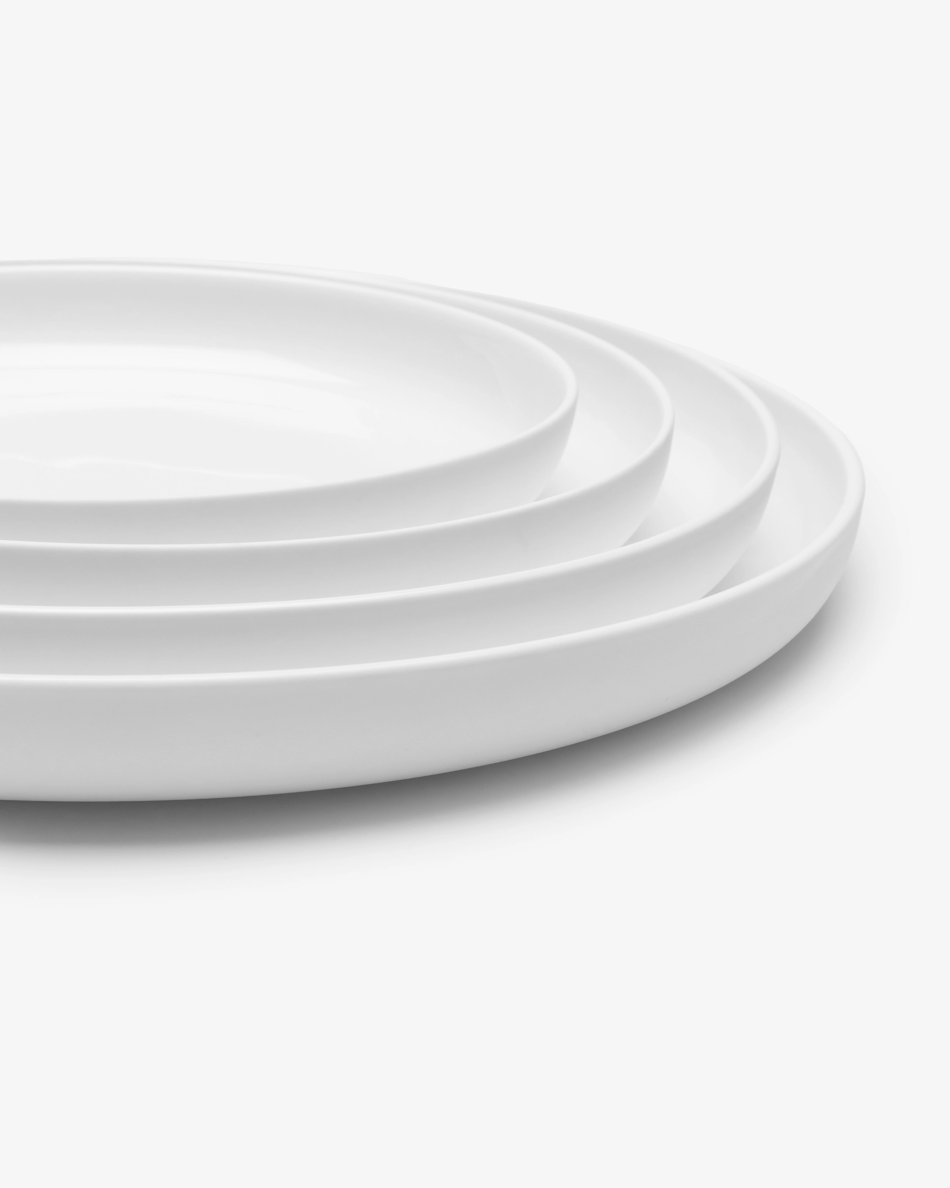 Starter plate high white glazed Base