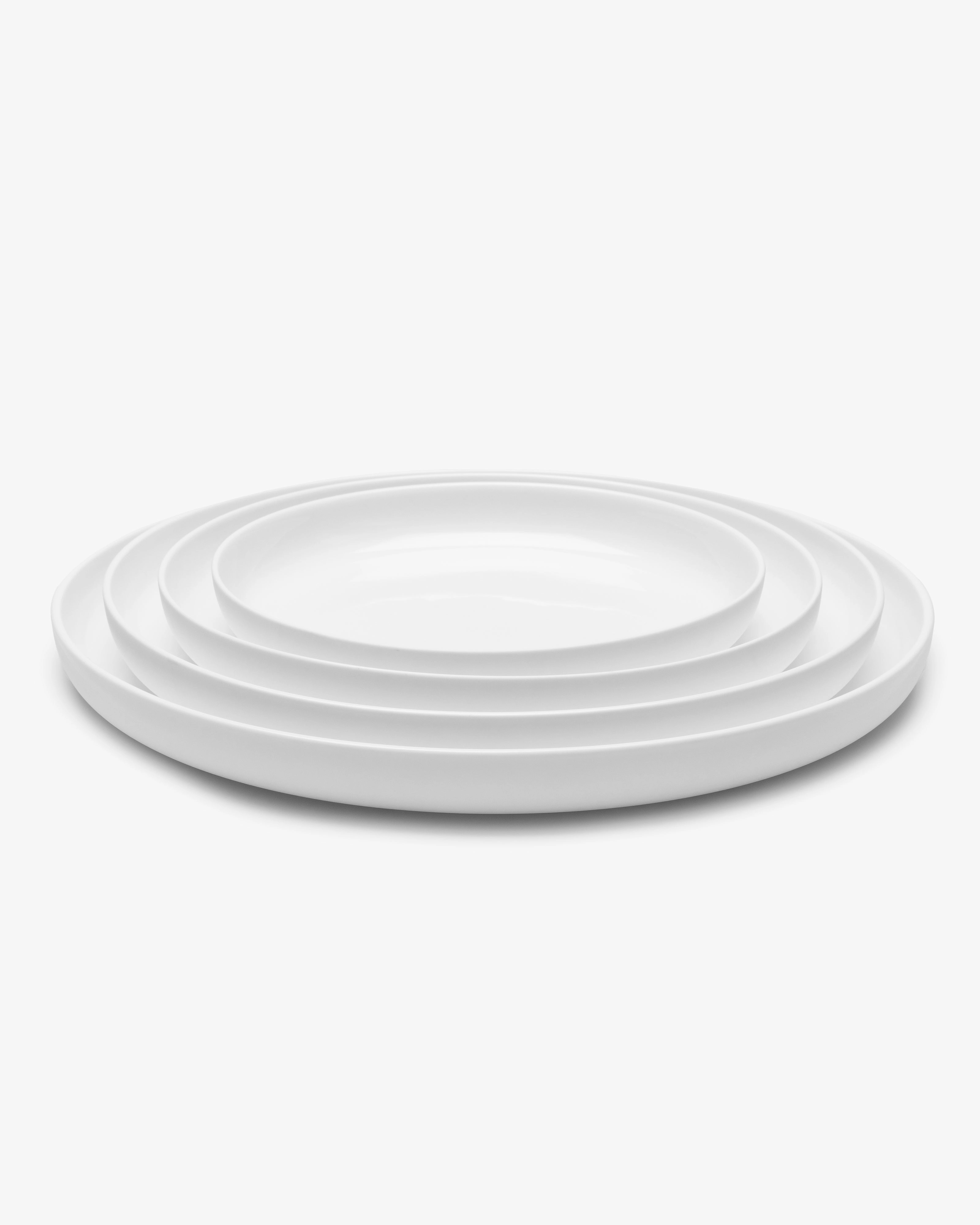 Starter plate high white glazed Base