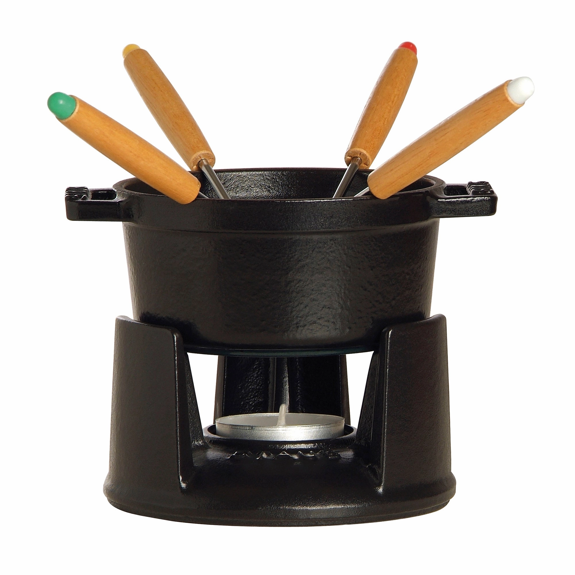 Staub Cast Iron 0.25-qt Mini Chocolate Fondue Set