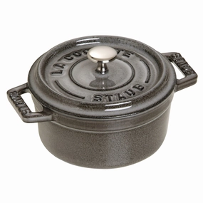 Staub Cast Iron 0.25-qt Mini Round Cocotte Cookware holiday sale